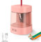 Deli Electric Pencil Sharpener, Automatic Pencil Sharpeners for No.2 Pencils Colored Pencils, USB & Battery Operated Pencil Sharpener for Kids, School (Pink)