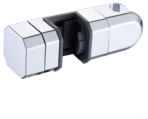 Soporte para cabezal de ducha, ajuste universal para barras deslizantes de 15 y 30 mm, altura y ángulo ajustables, material ABS resistente, opciones de color plateado y negro