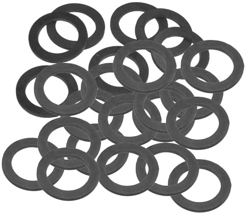 PATIKIL M5 Rubber Flat Washer, 120 Pack 5mm ID 18mm OD 8mm Thick | Sealing Spacer Gasket Ring for Faucet Pipe Water Hose Fastener Bolt, Black