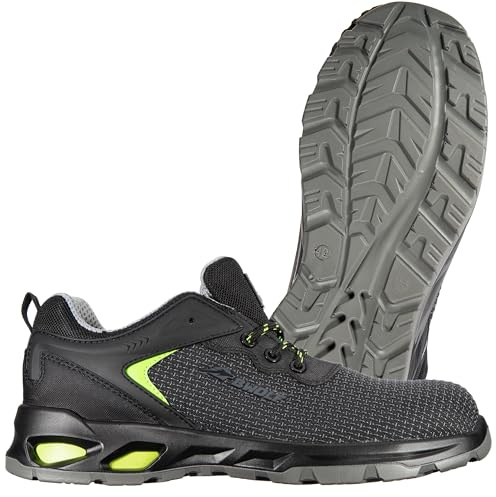 BWOLF S3S Scarpe Antinfortunistiche Uomo S3 da Materiale Innovativo, Impermeabili, 4x4 Grip Tech, Suola Ergo ESD, Nero, 43 EU