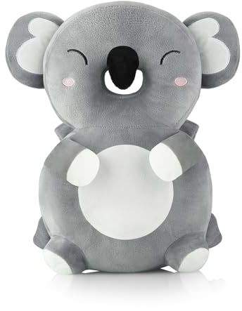 Mochila de protección de cabeza de bebé PandaEar, protector de cabeza ajustable para caminar para niños pequeños, almohadilla de seguridad para la cabeza con ajuste (Gris Koala)