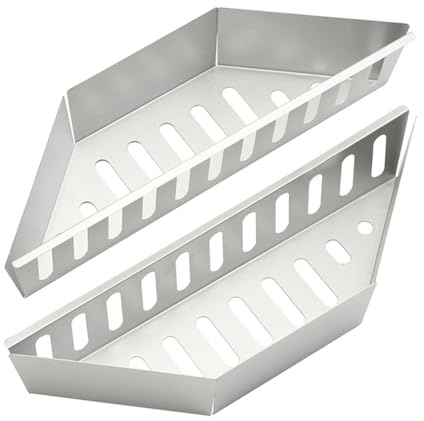 Steowsey Cestino per carbonella in acciaio inox, contenitore per carbone sagomato in carbonio per grigliare (2 pezzi)