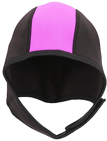 Toddmomy Neoprene Warm Swimming Hat for Men and Women Cold Rubber Diving Cover Elastic Scuba Diving for Outdoor Winter Bathing One Black Rose Red