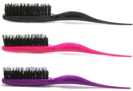 Veemoon 4 Piezas Cepillo Para Cardar De Cerdas De Jabalí Unidades Color Aleatorio Cepillo De Cerdas Cabello Para Peluquería De Jabalí Cabello