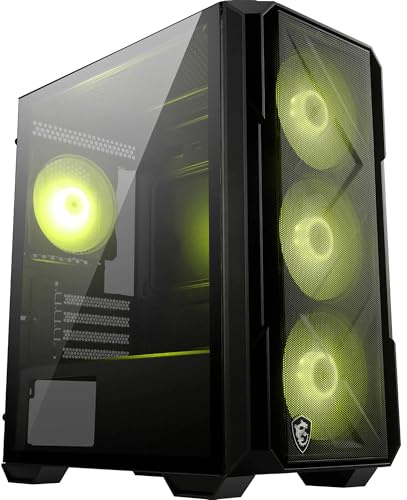 MAG FORGE M120R AIRFLOW – Mini Tower PC-fodral – högt luftflöde, mikro-ATX-kapacitet, 240 mm kylarstöd, fyra förinstallerade ARGB-fläktar, sidopanel i härdat glas – svart