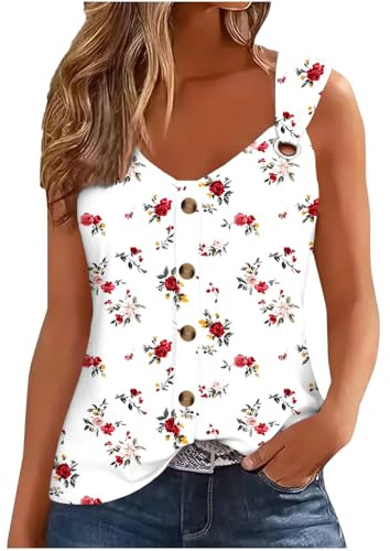 Débardeur Femme Oversize Débardeur Été Camisole Décontracté Caraco Chic et Élégant Crop Top Sexy Camisole Col en V Hauts Classique Chemise sans Manches Slim Fit Gilets Fluide Mode Vêtements