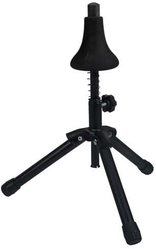 HOMSFOU Support pour trompette et bugle avec structure stable en fer et mousse, base trépied pliable, protège l'instrument, adapté aux répétitions en salle et en plein air