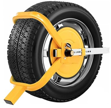 Streetwize Full Face Wheel Clamp – Anti-Theft Tyre Lock for Cars, Vans, Caravans & Campervans, Fits 13–17” Wheels, Heavy Duty Visual Security Lock with 2 Keys