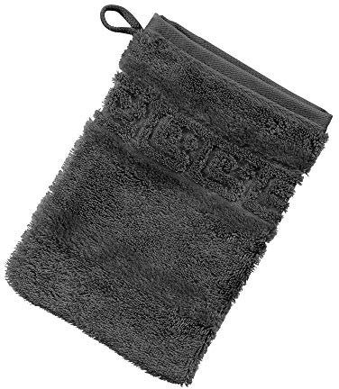 Cawö Waschhandschuh 1001 Noblesse Walk-Frottier anthrazit Größe 16x22 cm