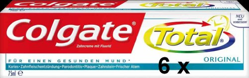 Colgate Total Original Zahnpasta, 6er Pack (6 x 75 ml)