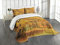 ABAKUHAUS Wald Tagesdecke Set, Fall Pale Ahornbäume, Set mit Kissenbezügen Sommerdecke, für Doppelbetten 220 x 220 cm, Orange Braun