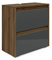 Vicco Waschbeckenunterschrank Majest, Anthrazit Hochglanz/Nussbaum, 60 x 62 cm