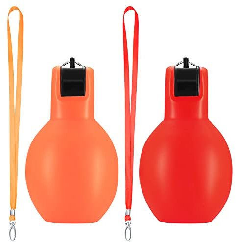 Zhujiehigh 2 Stück Hygienische Handpfeife, Sportpfeifen, Trillerpfeife, Schiedsrichter Pfeife, Fußball Pfeife, Trainerpfeife Laut Notfall für Trainer, Sportlehrer, Hundetrainer Zubehör Pfeife