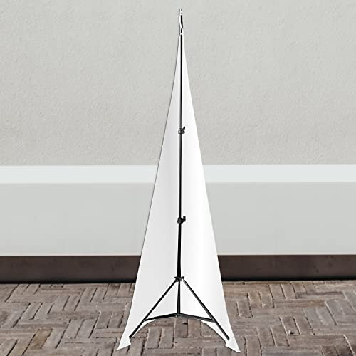 WedDecor Cubierta de soporte de trípode para DJ de doble cara, color blanco para bodas, banquetes, cumpleaños, recepción, fiestas, eventos especiales, lavable, 2 unidades