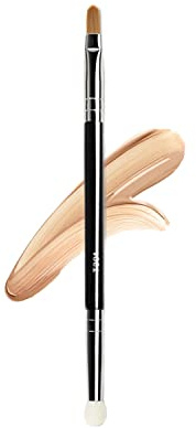 Ksvsonrvi Doppelseitige Concealer Pinsel, unter Augen Mini Dual End Make-up Pinsel mit Schwamm synthetische Borste