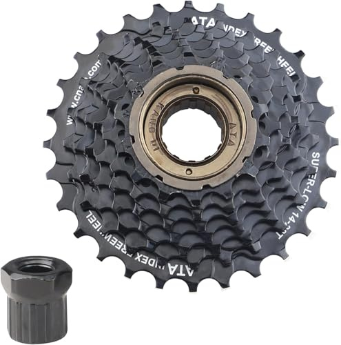 ZUKKA Bike Freewheel, Cassette de vélo à 7 Vitesses, 14-28 Dents, pignon pour VTT, vélos de Route, vélos pliants, pièce de vélo VTT, Noir