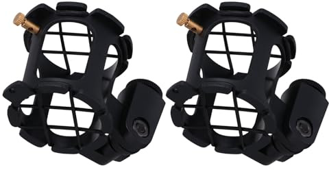 SUPVOX 2 Soportes De Suspensión Para Micrófono Antivibración De Condensador Con Clip Para Soporte De Alto Aislamiento Color Negro