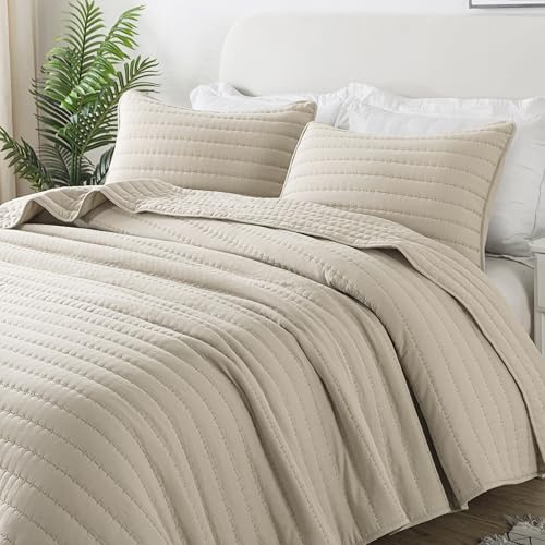 R. SHARE Colcha Cama Verano Primavera, Trigo 260x225 cm Colcha Bouti Cama 150, Acolchada para Cama o Sofá Suave y Transpirable, 100% Microfibra Edredón Verano-Oeko-Tex(Funda de Almohada no incluida)