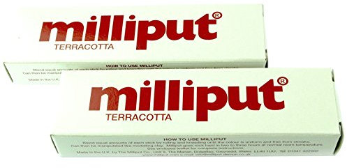 Proops Milliput Epoxy Putty, Terracotta x 2 Packs. Modelling, Sculpture, Ceramics, Slate Repairs. (X1016a) Free UK Postage