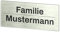 Edelstahl Türschild mit individueller Gravur 9x3,0cm - personalisierte Namenschilder für die Haustür und Briefkasten mit Wunschtext - Klingelschild/Briefkastenschild selbstklebend mit Gravur