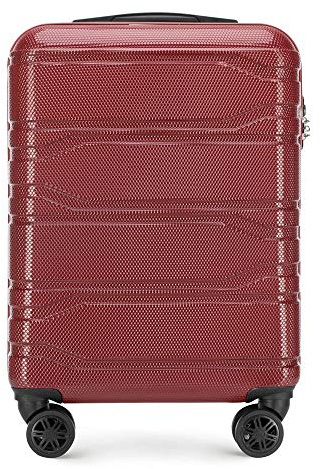 WITTCHEN Koffer – Mittelgroßer | hartschalen, Material: polycarbonat | hochwertiger und Stabiler | Rot | 44x24x67 cm