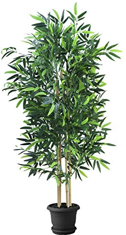 PLANTAWA Planta de Bambú 180 cm, Planta para decoración del hogar, Sin macetero, Planta de Bambú Artificial, Planta Interior para Decoración, Plantas y Flores Artificiales