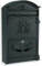 ZENO Letter Box Wall Mounted | Postbox | Large Traditional Post Box Mailbox | Post Letter Box for Home | Vintage Classic Mail Box with 2 Keys | Easy to Install | Keep Your Mail Safe (Black)