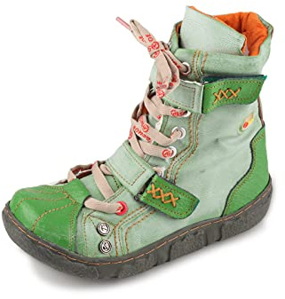 TMA EYES Botas de cuero atadas, botas de nieve para mujeres con fondo plano y pies anchos