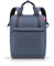 reisenthel allrounder R Large Groß Rucksack und Tragetasche in einem Mit Stecklasche für Reisetrolleys, Couleur:herringbone dark blue