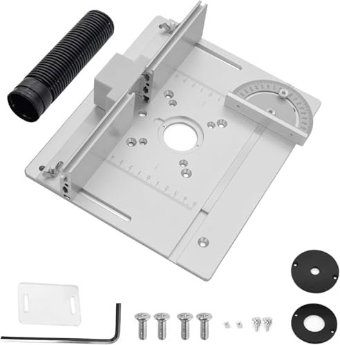 Lot de 3 tables de fraisage - Plaque d'insertion - Table de fraisage en aluminium pour défonceuse avec support de couple chanfrein - Plaque d'insertion - Plaque d'insertion - Défonceuse pour