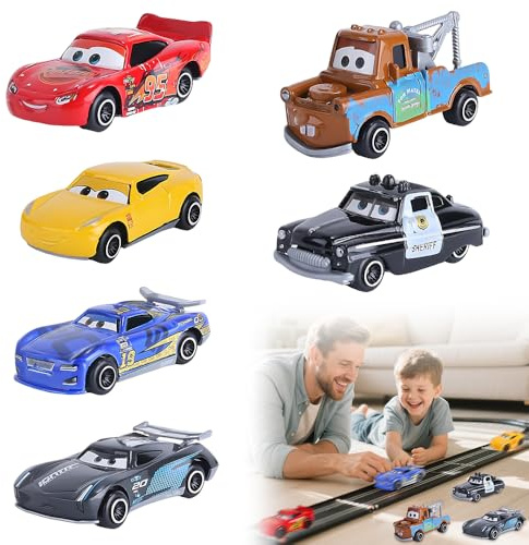 ADDLIVE Cars Juguetes, 6 PCS Coches Cars, Coches Juguete, Micromachines Co-Ches, Car-s Mini Racers, Co-Ches para Niños, Camiones de Jugu-ete para Niños, Jugu-etes Niñ-os 4 Años