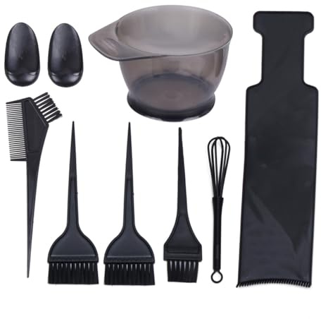 FONDOTIN 8pcs Hair Coloring Kit with Dye Bowls and Combs Professional Hair Dye Brush Set and Highlighting at Home Or Salon