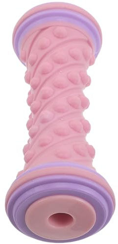 ifundom Rouleau de Massage pour Fascia Plantaire 17,3 Cm en Plastique Rose Violet, Rouleau de Relaxation Musculaire pour Jambes et Pieds, Massage Fascia Plantaire et Mollets, Outil