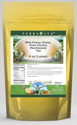 Wild Pansy (Violet, Viola tricolor, Heartsease) Tea (Loose) (4 oz, ZIN: 510820)