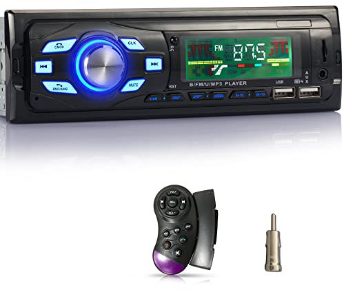 iFreGo Autoradio Bluetooth, Auto Radio Bluetooth Radio Auto 1 din mit freisprecheinrichtung SD/TF/ MP3/AUX in,FM Autoradio Schnellladefunktion und Funktion,60W*4