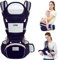 TOFFCAEA 6-in-1 Babytrage Neugeborene, Babytrage Ergonomische Reine Baumwolle Leicht, verstellbarer Sitz, für Neugeborene von 3 bis 36 Monate (3,5 bis 20 kg)(Dunkelblau Taillenumfang 71-118cm)