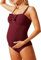 Maacie Maillot De Bain De Maternité Une Pièce avec Nœud Devant Col en V Femmes Enceintes Coupe Haute