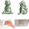 PUOTWN Frosch Keramik WC-Bolzenabdeckungen, WC-Bolzenkappen, Frosch, Badezimmer-Schale, dekorative Kappen, Zubehör, 2 Stück.