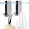 MANICAF 2 Stück Haken zum Einhängen, Handtuchhaken Ohne Bohren, Edelstahl Haken Duschwand, Handtuchhalter Dusche Glaswand, Doppelseitige Duschhaken für Glasstärken 0,6-1,2 cm, 13 cm Langer