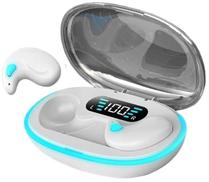 Auriculares intraurales inalámbricos, auriculares inalámbricos para dormir de conducción ósea, auriculares con cancelación de ruido, auriculares intrauditivos ligeros para personas que duermen de lado