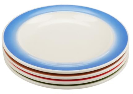 Doafoce 4 Pièces Assiettes Petit Assiettes à Pâtes Assiettes Creuses Vaisselle en Plastique Imitation Porcelaine pour Pates Salade Dessert Risotto - 17.7 cm