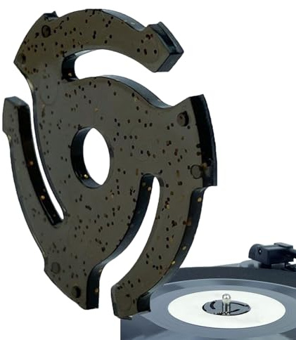 45 skivadapter – reservsats för mitthål | skivspelare tillbehör för nybörjare, ljudfiler, DJs, studior, samlare | Perfekt för hemmaljudsystem, utrustningsanvändning, fester, musikentusiaster