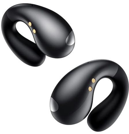 Cuffie Bluetooth 6.1 - Sports Wireless Auricolari Clip Orecchio Elegante Auricolari ad Alte Prestazioni per Gli Amanti Degli Sport All'aperto con Caso di Ricarica,USB-C, IPX7 - Carbonio Nero