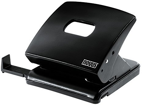 Novus C 225 Bürolocher (locht bis zu 25 Blatt Papier, Vollmetallgerät) schwarz