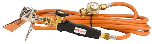 Express 6678 Decapeur Thermique Soudure-Chalumeau Oxygène-Lampe à Souder-Pack Couvreur Prêt à l'emploi Comprenant 1 Lance avec Panne + 1 Manche + 4,75 m de Tuyau + 1 Détendeur 2 Bars