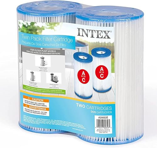 Intex Easy Set Swimming Pool Type A or C Filter Replacement Cartridges (2 Pack)