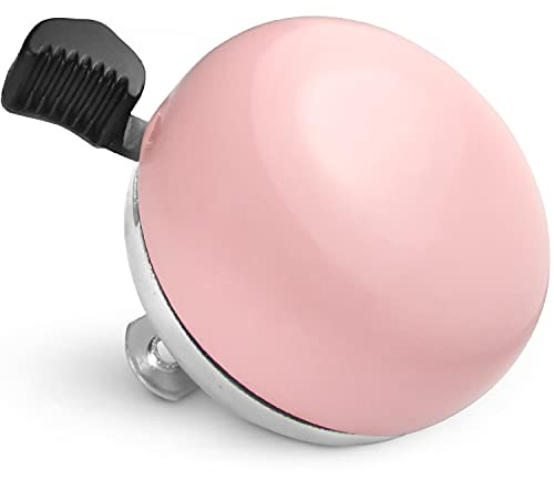 MARQUE Beach Cruiser Bike Bell – Classic Bicycle Bell Design for Adults and Kids with Traditional Ring Sound (Pink)