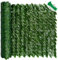 LEIVESTE Siepe Finta Per Recinzione,Recinzione Giardino Esterno,Frangivista Balcone, Copri Ringhiera Balcone,Rete Con Foglie Finte 40 fascetti verdi omaggio (Lauro, 1 x 3 Mt)
