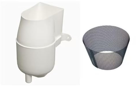 Gutter Mate Rainwater Diverter with Fine Mesh Filter - Filtration System to Protect Your Rainwater Storage from Leaves and Small Debris (White)