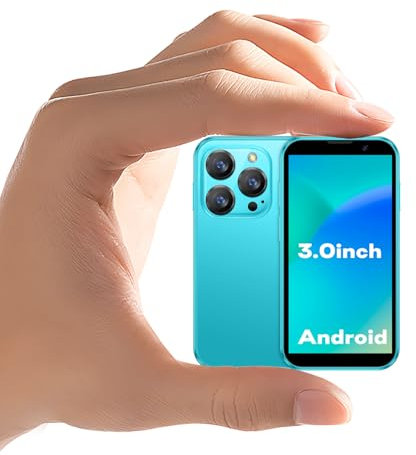 ZOKOE 3G Pequeño Teléfono de Respaldo Kids Smartphone Android 9.0, Pantalla de 3.0 pulgadas, 2 GB RAM 16 GB ROM, 5MP, Batería de 900 mAh, Reconocimiento Facial (XS18-azul marino)